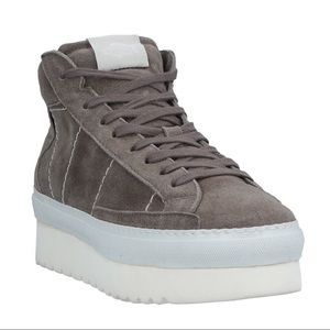 Soya Fish Genuine Leather Hi Top Platform Sneakers